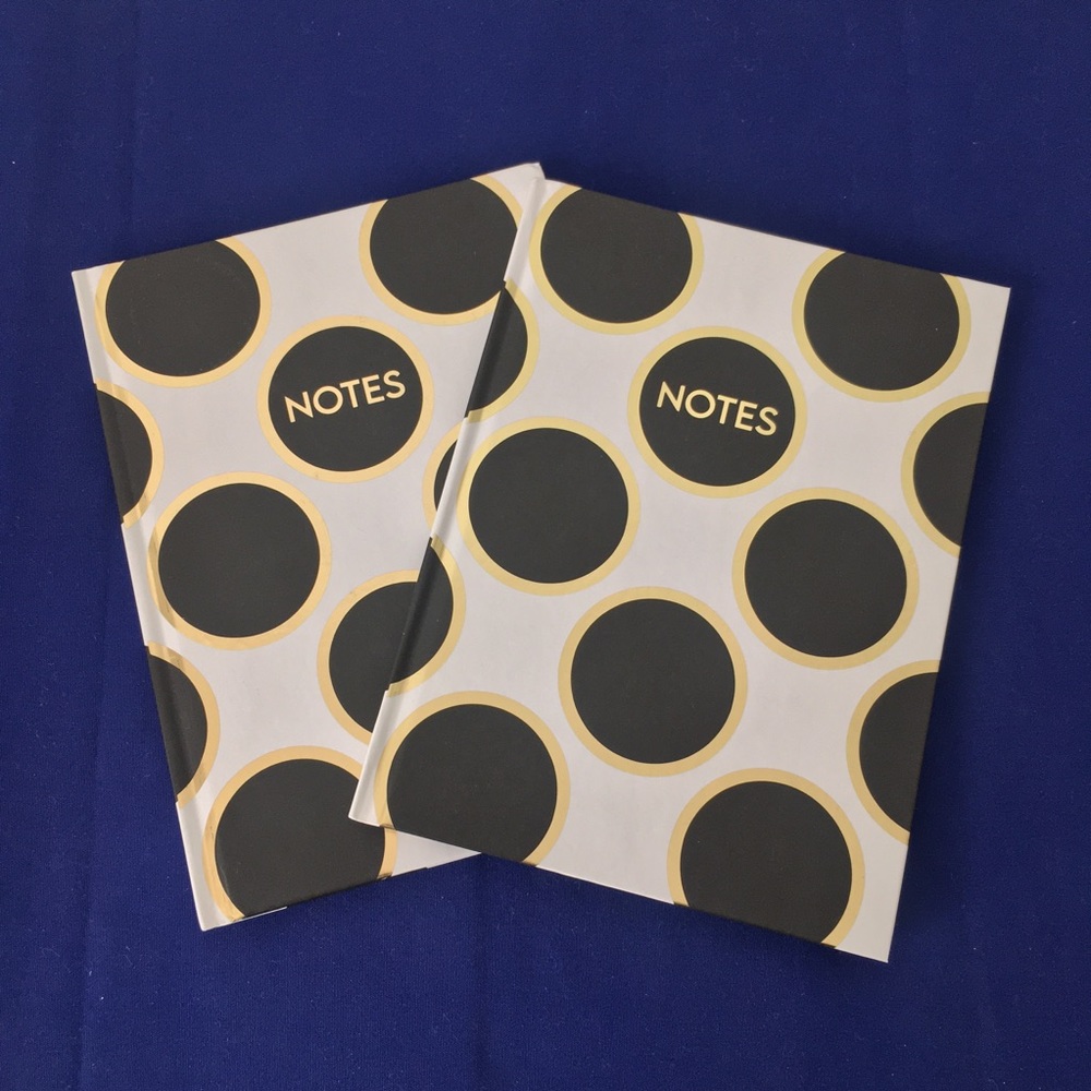 Black and Gold Polka Dot Bullet Journal Notebooks